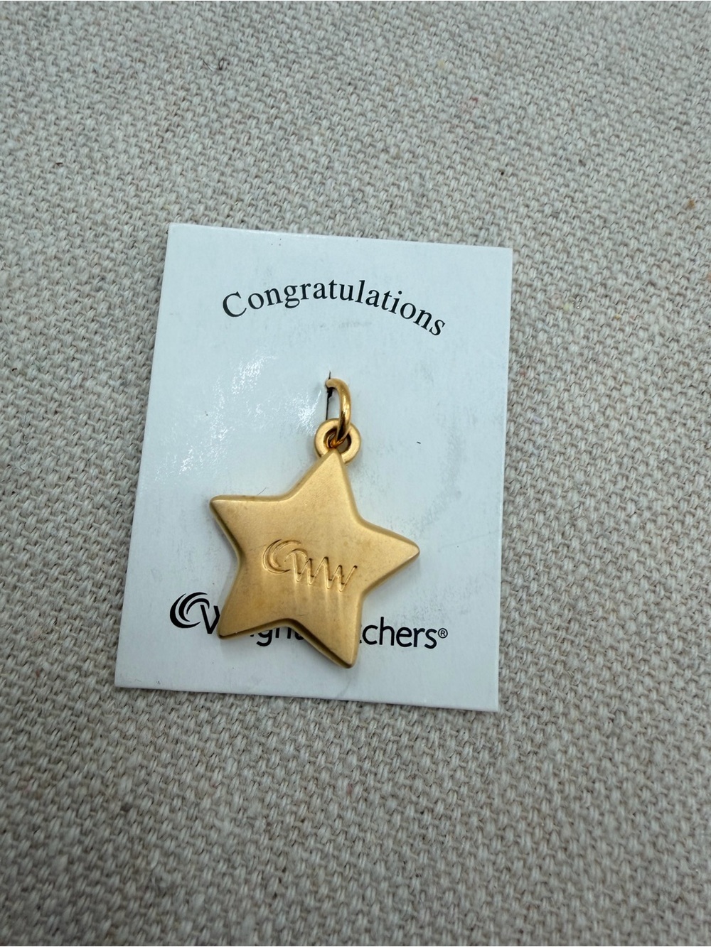 Weight Watchers Gold Star Charm Brooch